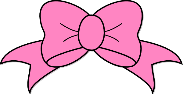 600x310 Pink Hair Bow Clip Art