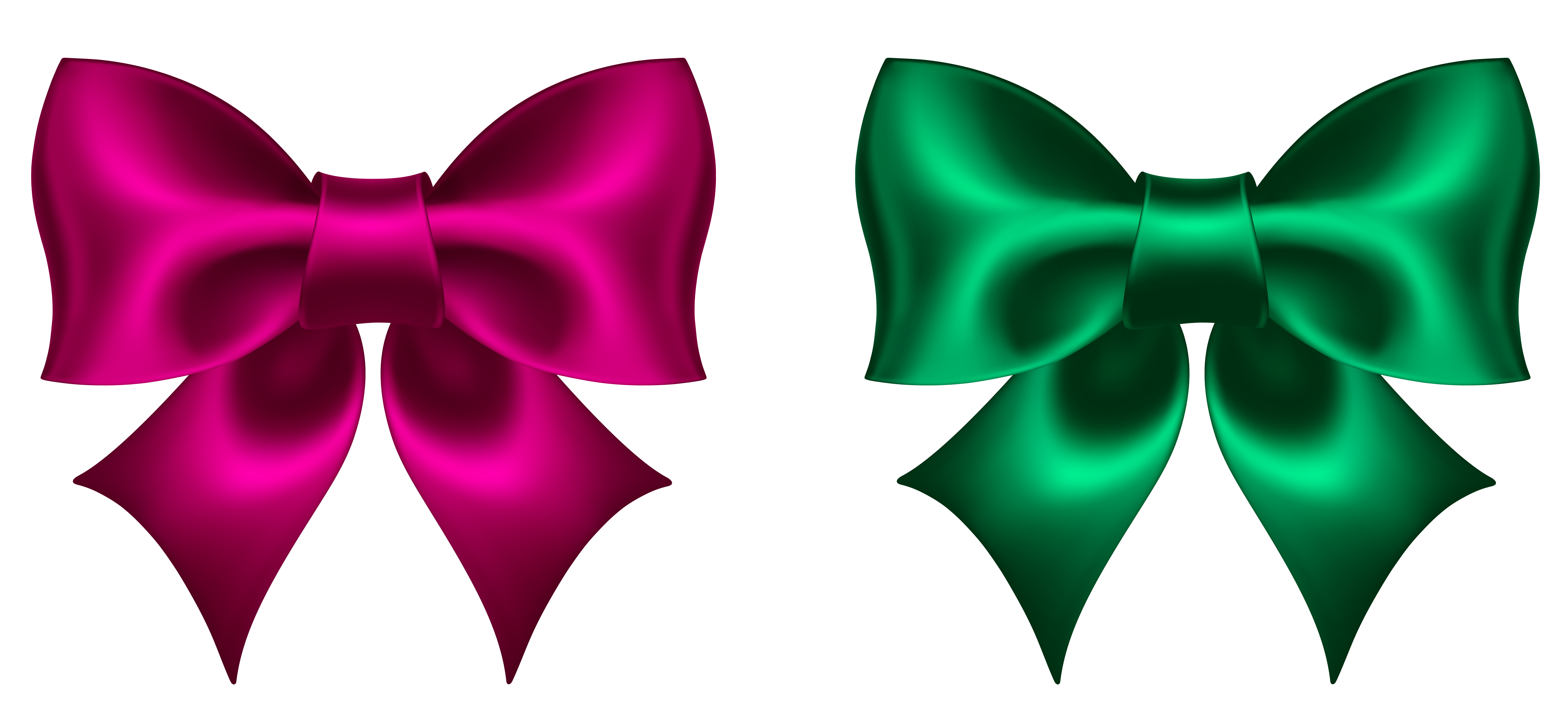 6049x2807 Pink And Green Bow Png Clipart Pictureu200b Gallery Yopriceville