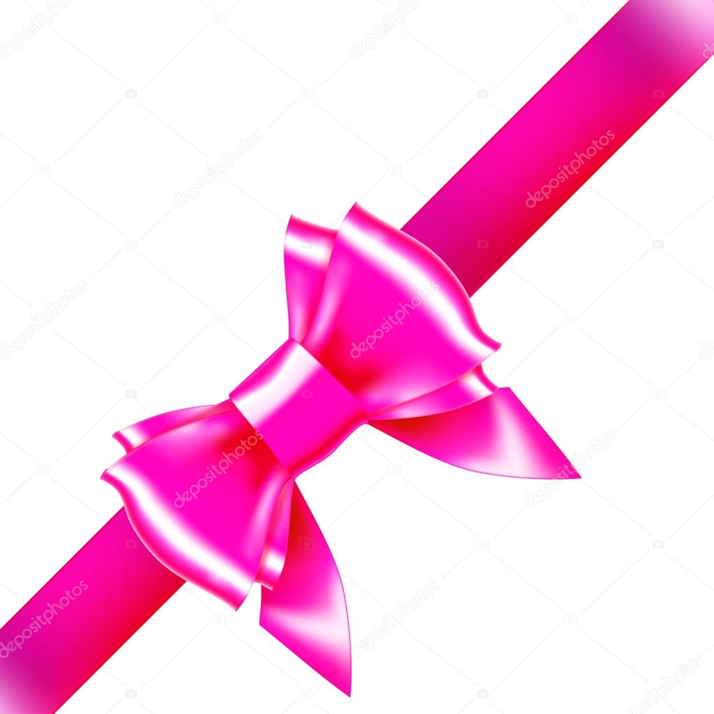 1024x1024 Pink Bow Ribbon Gift Vector Stock Vector Tanshy