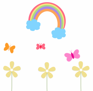 299x293 Butterfly Rainbow Border Clipart Panda
