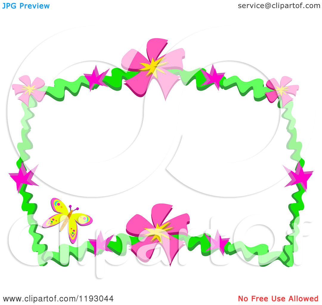 1080x1024 Clipart Flowers And Butterflies Border Clipart Panda