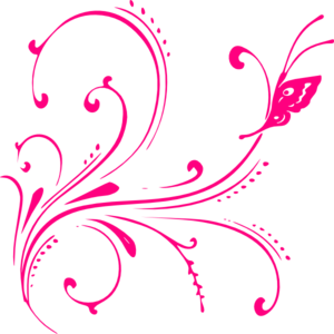 300x300 Pink Butterfly Clip Art