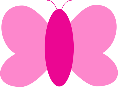 410x302 Pink Butterfly Clipart