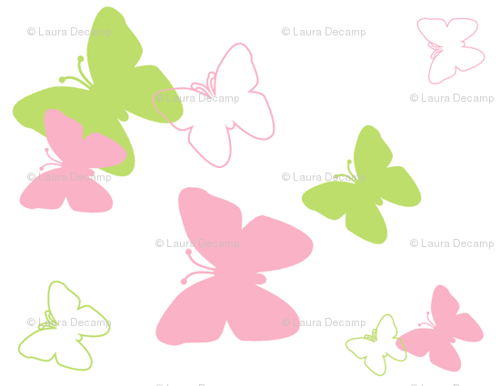550x425 Pink Green Butterfly Wallpaper