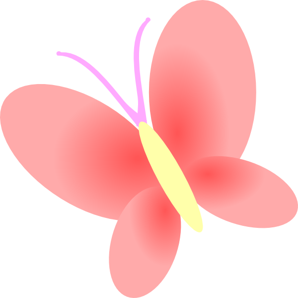 600x599 Butterfly Pink Clip Art