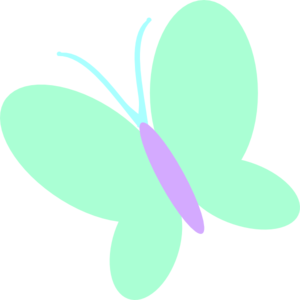 300x300 Green Butterfly Clip Art