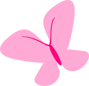 298x288 Pink Butterfly Clip Art
