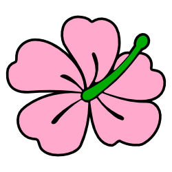 250x250 Pink Hibiscus Flower Clip Art Free Borders And Clip Art