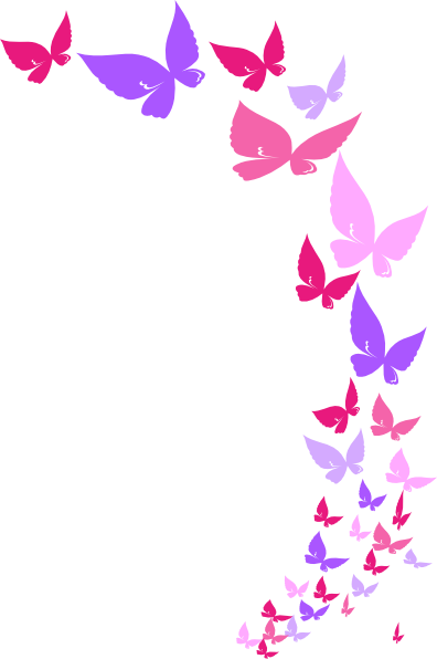 396x596 Free Butterfly Clipart Borders