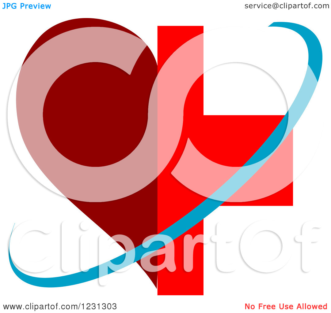 1080x1024 Heart And Cross Clipart