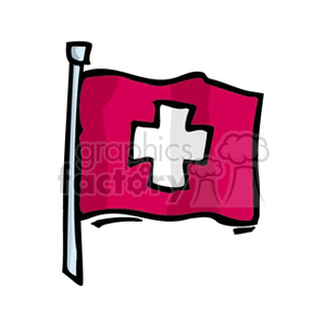 300x300 Royalty Free Switzerland Flag With Cross 148776 Vector Clip Art