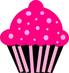 282x300 Cupcake Pink Black Clip Art