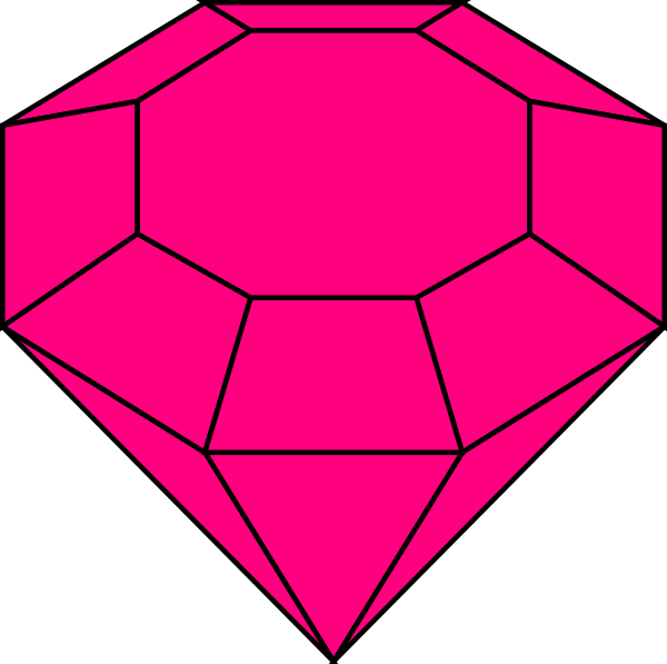 600x597 Free Pink Diamond Clipart Image
