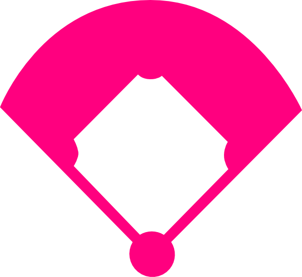 600x549 Baseball Field Pink Clip Art