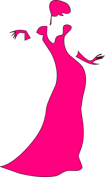 354x597 Pink Dancing Lady Clip Art