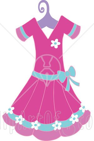 300x450 Pink Dress Clipart Gril