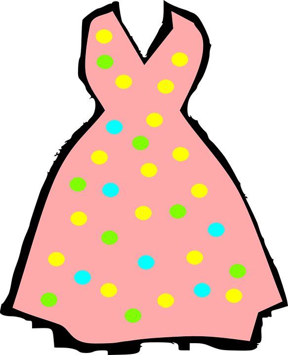 583x720 Pink Dress Clipart Summer Dress