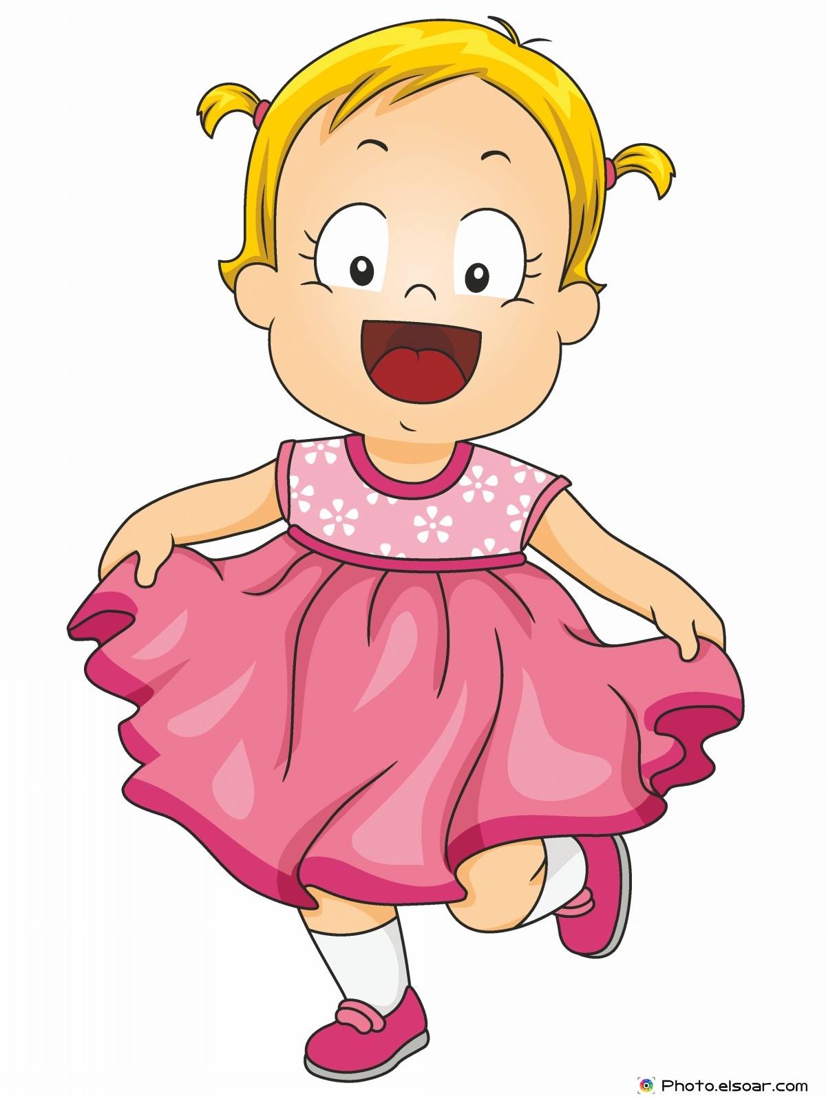 1200x1600 Smiling Little Girl Wearing A Pink Frilly Dress Kids