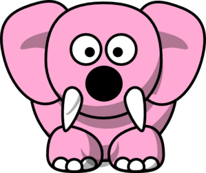 299x252 Pink Elephant Finger Puppet Clip Art
