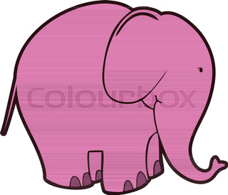 320x274 Pink Elephant Stock Vector Colourbox