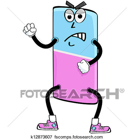 450x470 Clip Art Of Cartoon Eraser K12873607