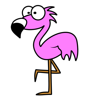 350x400 Flamingo Clipart Animated