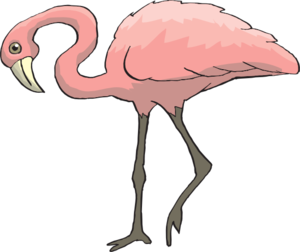 300x252 Curious Flamingo Clip Art