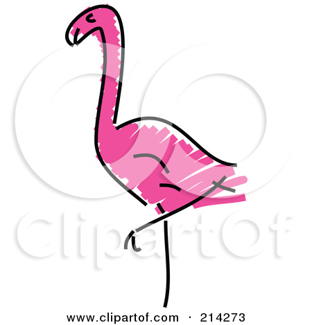 450x470 Flamingo Heart Clipart