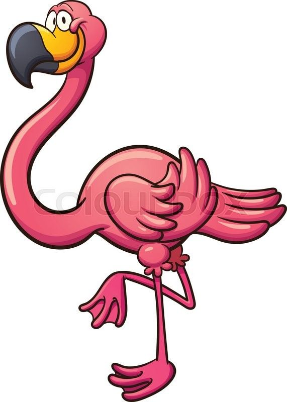 571x800 Flamingo Clipart Vector