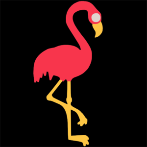 300x300 Pink Flamingo Clip Art