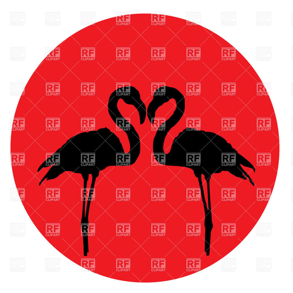 1000x1000 Pink Flamingo Royalty Free Vector Clip Art Image