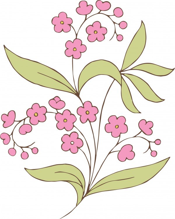 600x749 Free Stock Vector Vintage Pink Flower Amp Clip Art Images Oh So