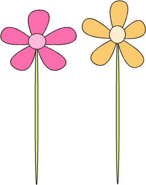 297x377 Pink Flower Yellow Flower Clip Art