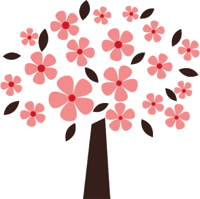 400x398 Pink Flower Clipart Flowering Tree