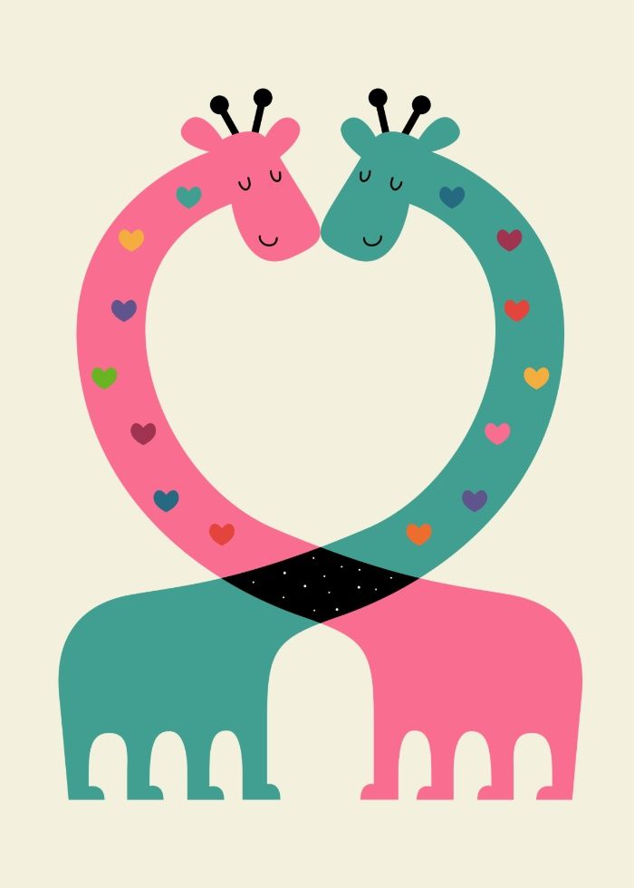 Pink Giraffe Clipart