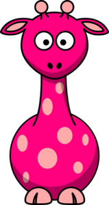 159x299 Hot Pink Giraffe Clip Art