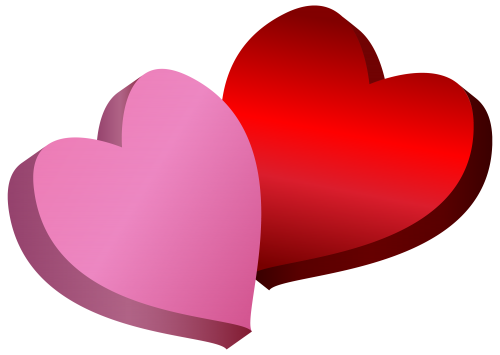 500x355 Pink And Red Hearts Png Clipart Valentine Clip Art