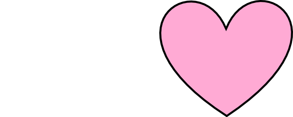 600x240 Pink Heart Black Outline Svg Clip Arts Download