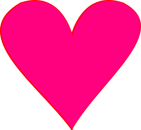 600x552 Pink Heart Clipart