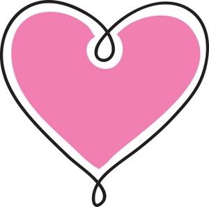 300x298 Pink Heart Outline