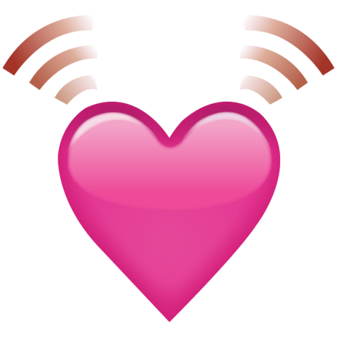 480x480 Beating Pink Heart Emoji Png
