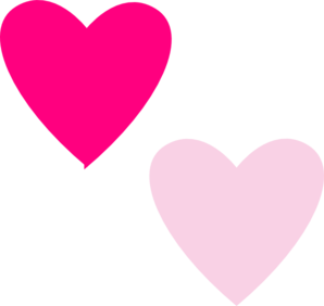 298x282 Pink Double Heart Clipart