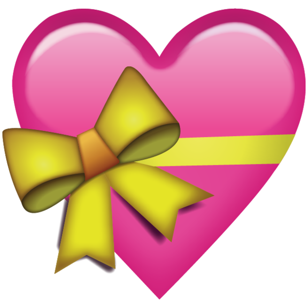 600x600 Download Pink Heart With Ribbon Emoji Icon Emoji Island