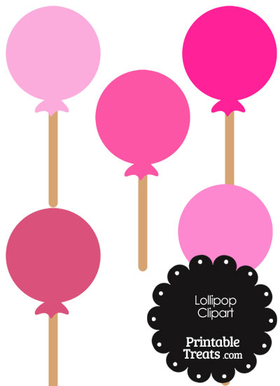400x550 Lollipop Clipart In Shades Of Pink Printable