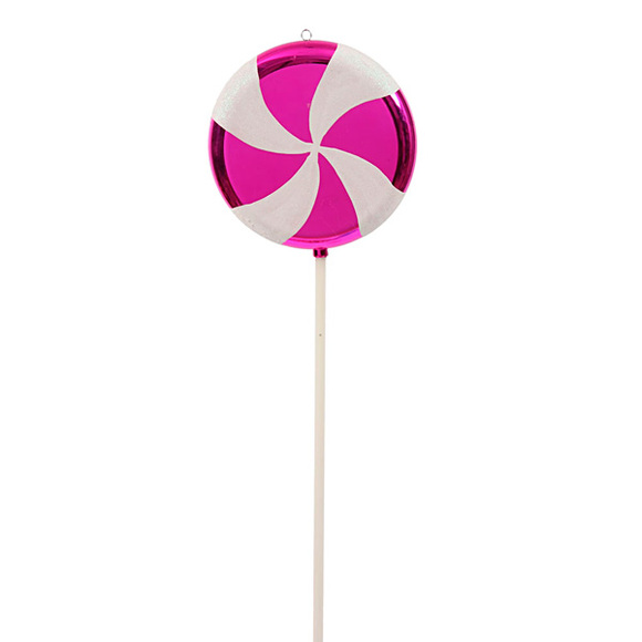 580x580 Pink Swirl Plastic Candy Lollipop