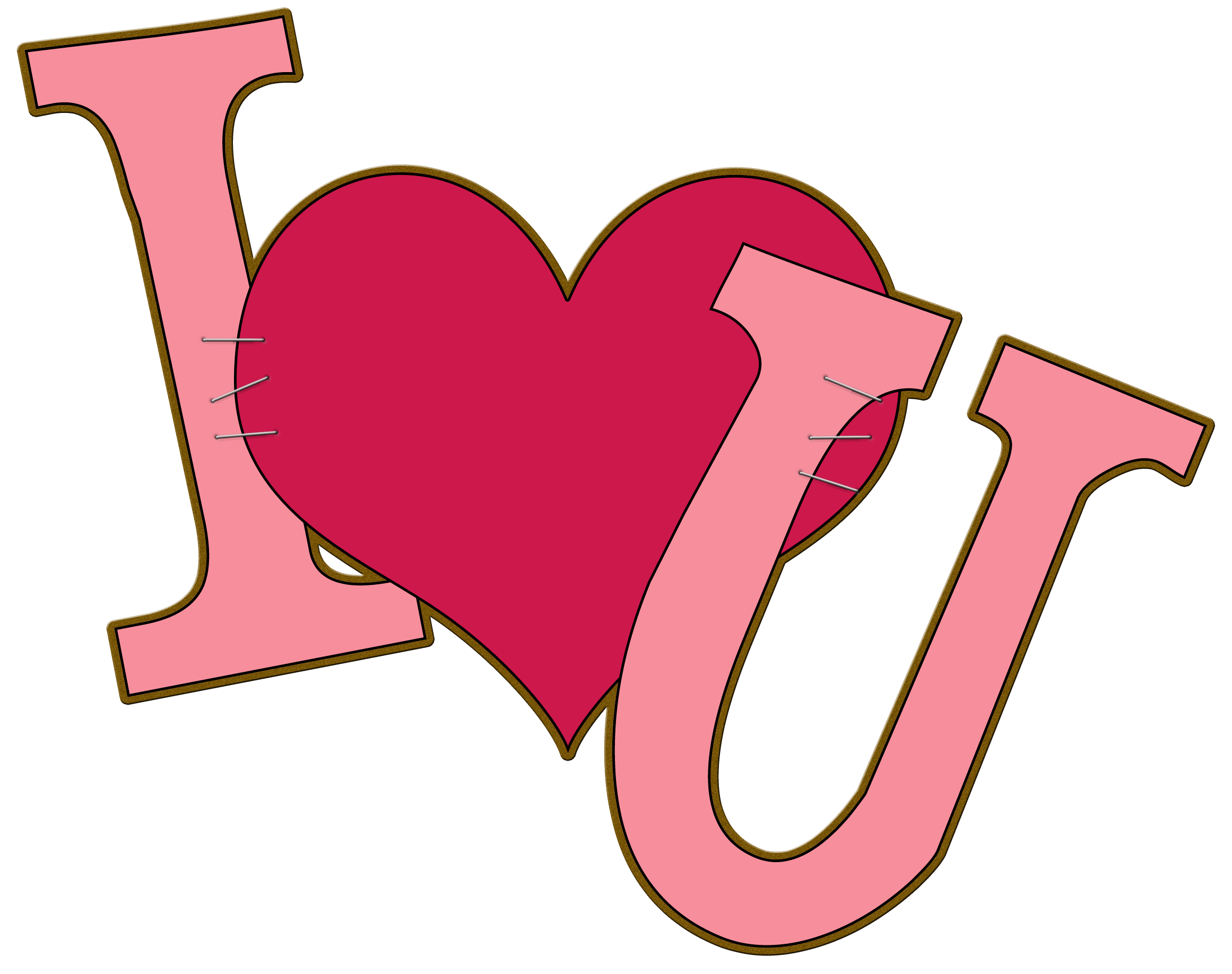 pink love heart clipart