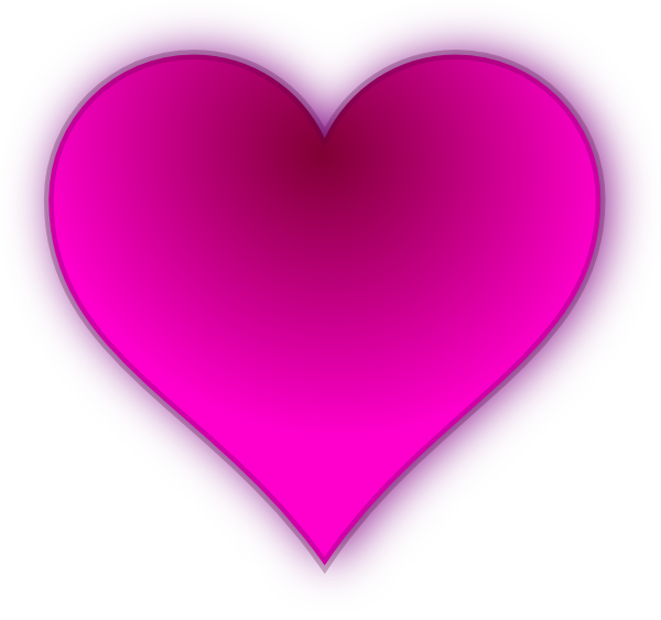 600x563 Pink Heart Clip Art