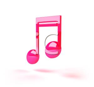 300x277 Picture Pink 3d Music Notes