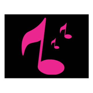 324x324 Pink Music Note Postcards Zazzle