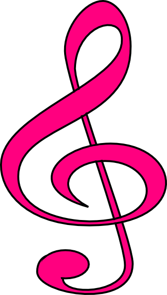 336x594 Pink Treble Cleff Clip Art